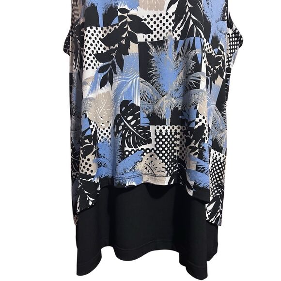 Christopher Banks Women’s Size L Layered Printed Tank Slip On Tunic Tank Blouse - Picture 4 of 11